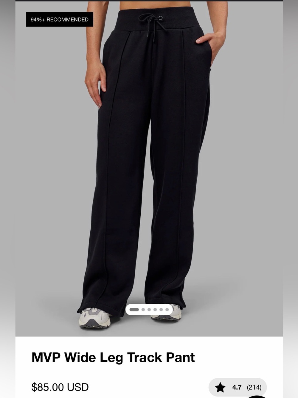 Lskd MVP Wide Leg Track Pant - Black size XS NWT in packaging